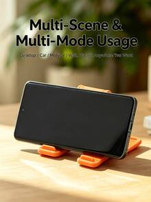 X-Shaped Multi-Function Silicone Car Phone Holder, Anti-Shake Center Console Phone Mount, Hands-Free Multi-Angle Phone Cradle, Suitable For Car, Desk And Wall Multi-Function Interior Accessory - A - View 3