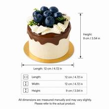 3 Inch Decorative Mini Cake Display Prop, Made Of Durable PU Material, Suitable For Long-Term Use, Ideal For Bakery Window Display, Wedding Dessert Table, Party Decoration, Photography, Event Styling And Seasonal Home Decor - 3-inch Simulated Cake - View 10