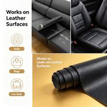 1Pc,Faux Leather Repair Patch - Self-Adhesive Faux Leather Fabric Patches For Sofas And Chairs, Quickly Repair Holes And Tears, Brown, Easy To Apply, Car Seat Repair, Furniture Repair, Fashion Design, Easy-To-Apply Tape - Multicolor - View 2