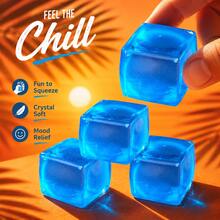 Tachimi 1pc Square Ice Cube Toy - Stress Relief Toy, Squeeze Toy, Decompression, Birthday Gift, Holiday Gift - Multicolor - View 2