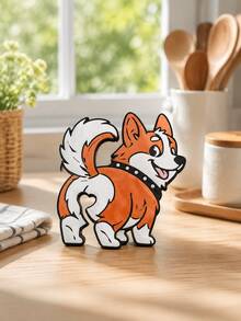 2pcs/1pc Corgi Butt Shaped Bread & Snack Clips - 2D Flat Corgi Design Plastic Bag Clips, Lightweight Kitchen Storage Accessories, Suitable For Bread, Snacks, Cabinet Decoration, Pet Lover Gifts, Corgi Themed Home Decor - View 9