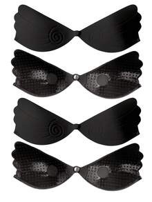 2/1 Pair New Self-Adhesive Push-Up Bra Pads, Nude/Black - Multicolor - View 17