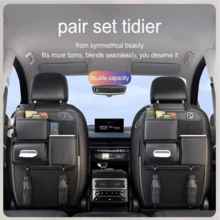 AD 2-In-1 Car Trash Can & Tissue Box, Back Seat Hanging Car Storage Bag, Multi-Function Car Seat Back Organizer - INT-2-in-1 Hanging Bag - View 4