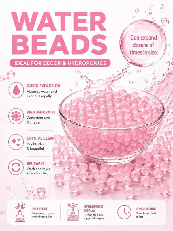Gel Beads, Ideal For Vase Fillers, Floating Candles, Wedding Centerpieces, Plants And Home Decor, Also Perfect For Elegant Thanksgiving And Decorative Gifts, Birthday Gifts, Graduation Gifts, Room Decor, Glass Vases