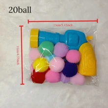 20/30pcs Interactive Cat Plush Ball Launcher Toy Set, Soft Plush Ball Launcher With 1 Launcher, Suitable For Indoor Cat Exercise (Random Color) - Multicolor - View 4