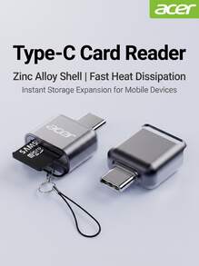 Acer Type-C High-Speed Card Reader, TF Card Compatible, 20MB/S Transfer Speed, Zinc Alloy Mini Portable, Universal For Phones, Tablets, And Drones - View 2