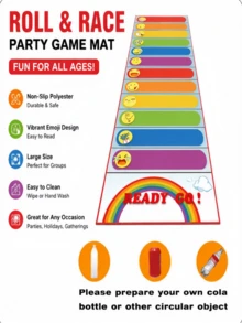 1pc Rainbow Party Reward & Penalty Rolling Game Mat, Fun Challenge Stair Game, Indoor Desktop Rolling Reward Board Game, Suitable For Family And Team, Outdoor Activities, Graduation Ceremony, Birthday Party, Halloween, Christmas Gift - Multicolor - View 8