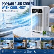 SoffinaLife Air Conditioner Fan, Cold Air Cooler, Desktop Air Conditioner Fan, Quiet, Smart, Timer, Small Fan, Summer Outdoor, Cooling, Mini Cold Air Fan, - Desk Fan - View 6