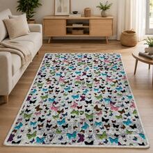 Washable Scandinavian Rugs – Nordic Designs For Modern Homes - Perfect For Living Room, Bedroom, Hallway, Kitchen - Indoor And Outdor Carpet | Non-Slip Backing - Mocha Brown - View 2
