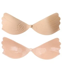 2/1 Pair New Self-Adhesive Push-Up Bra Pads, Nude/Black - Multicolor - View 16
