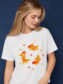 Women T-Shirts - 白色 - 查看 3