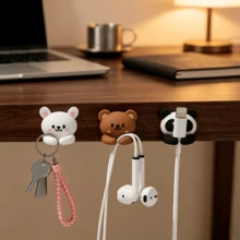 Multifunctional Cute Cable Organizer Holder For Mouse Earphone Data Cables Damage-Free No-Drill Cable Management Desktop Storage Solution Organization - View 2