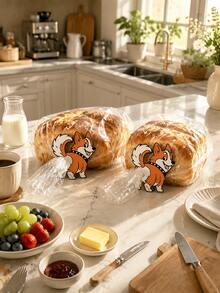 2pcs/1pc Corgi Butt Shaped Bread & Snack Clips - 2D Flat Corgi Design Plastic Bag Clips, Lightweight Kitchen Storage Accessories, Suitable For Bread, Snacks, Cabinet Decoration, Pet Lover Gifts, Corgi Themed Home Decor - View 5