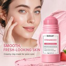 Masker Stik Tanah Liat Stroberi, Pembersih Mendalam, Pengelupasan, Pengontrol Minyak dan Pengencangan Pori, SPA Rumahan untuk Perawatan Kulit Berminyak, 40g - stroberi - View 9