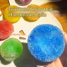 DAFENNI 1pc Large Slow Rising Fructose Slush Squishy Ball With Rustling Sound, ASMR Stress Relief Squeeze Fidget Toy, Colorful Sensory Toy, Halloween Christmas Party Favors Gift For Family Friends Kids Adults - Multicolor - View 4