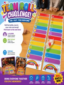 1pc Rainbow Party Reward & Penalty Rolling Game Mat, Fun Challenge Stair Game, Indoor Desktop Rolling Reward Board Game, Suitable For Family And Team, Outdoor Activities, Graduation Ceremony, Birthday Party, Halloween, Christmas Gift - Multicolor - View 1