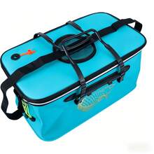 EVA Thickened Live‑Fish Bucket, Waterproof And Wear‑Resistant, With A Fish‑Throwing Opening, Hand‑Held Or Cross‑Body Wearable, Large‑Capacity, Portable For Holding Fish During Outdoor Fishing. - Random Color - View 10