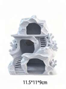 3D Printed One-Piece Fish & Shrimp Shelter, Multi-Layer Interconnected Caves, Aquarium Landscape Display Hiding House - Happy Aquarium - View 5