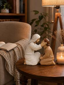 Figurita de Jesús Sanador, Estatua de Fe Religiosa para Decoración del Hogar, Adorno de Resina para Mesa, Estantería, Escritorio, Rincón de Oración, Regalo Espiritual Inspirador para Familia, Amigos, Pascua y Navidad - 1PC - Ver 4