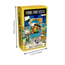 Food Fortunes Food-Themed Tarot Cards, Novel Creative Illustration Card Game For Home Leisure, Party Interactive Game, Birthday Gift, Gathering Entertainment Tabletop Game - View 3