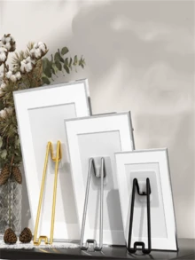 1/2pcs Photo Album Stand - Heavy Duty Metal Photo Display Rack With Secure Clips, Ideal For Home Decor, Office And Events - Durable And Versatile Photo Frame Alternative, Stylish Design | Sturdy Clip Design - Multiple Styles - View 7
