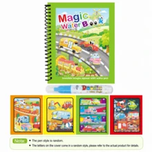 Refillable Water Pen Magic Water Painting Book, Reusable Princess Dream Theme Coloring Book, Paper And Plastic Material, Spiral Binding, Clean Drawing Activity Toy For Kids, Suitable For Travel, Birthday, Holiday Gifts - Multicolor - View 8