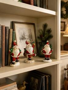 Vintage Santa Claus Decorative Statue, Traditional Christmas Holiday Decoration, Suitable For Desktop, Fireplace Mantel, Bookshelf, Entryway, Living Room And Festive Home Decor - 1PC - View 8