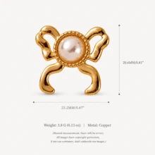 1pc Rose Bow Pendant, Cute Cartoon Style, 14k Gold Plated Copper Material, Suitable For DIY Creative Necklace, Bracelet, Earrings, Bag Chain, Keychain, Waterproof And Sweat-Resistant, Suitable For Daily Casual Wear - Multicolor - View 7