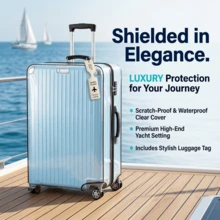2-Piece Set - Upgraded Luggage Protective Cover And Luggage Identification Tag Set, Suitable For 20-30 Inch Luggage, Comes With 1 Luggage Identification Tag, Quickly Identify Personal Luggage Items, Essential Set For Business Travel And Tourism - Multicolor - View 8