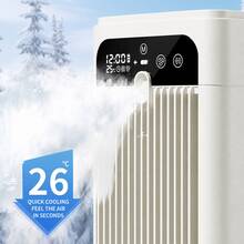 SoffinaLife Air Conditioner Fan, Cold Air Cooler, Desktop Air Conditioner Fan, Quiet, Smart, Timer, Small Fan, Summer Outdoor, Cooling, Mini Cold Air Fan, - Desk Fan - View 7
