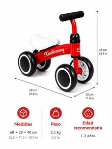 Kids Balance Bikes - Red - View 9