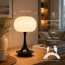 LED Touch Wireless Night Light, USB Rechargeable, Touch Sensor, Adjustable Brightness/Color Temperature, Modern Creative Mushroom Design, Portable Desk Lamp, Soft Eye-Protecting Light, Perfect For Decorating Living Room, Bedroom, Entryway, Dining Room, Ideal Gift - Desk Lamp - View 9