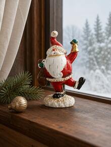 Vintage Santa Claus Decorative Statue, Traditional Christmas Holiday Decoration, Suitable For Desktop, Fireplace Mantel, Bookshelf, Entryway, Living Room And Festive Home Decor - 1PC - View 6
