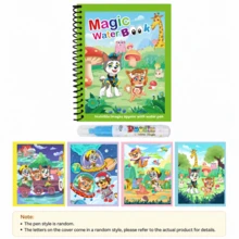 Refillable Water Pen Magic Water Painting Book, Reusable Princess Dream Theme Coloring Book, Paper And Plastic Material, Spiral Binding, Clean Drawing Activity Toy For Kids, Suitable For Travel, Birthday, Holiday Gifts - Multicolor - View 19