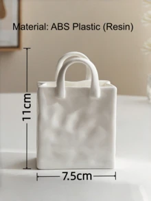 1 pieza Bolsa de jarrón con flores plisadas de lujo, adecuada para la decoración de la sala de estar con estilo Ins, jarrón multifuncional para flores secas y frescas, decoración del hogar S6ST - Bolsa de tela degradada negra - Ver 11