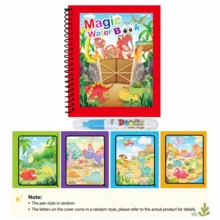 Refillable Water Pen Magic Water Painting Book, Reusable Princess Dream Theme Coloring Book, Paper And Plastic Material, Spiral Binding, Clean Drawing Activity Toy For Kids, Suitable For Travel, Birthday, Holiday Gifts - Multicolor - View 17