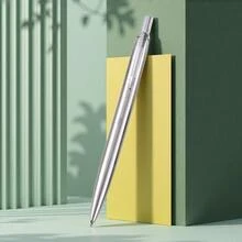 One Pen Fashionable Metal Push-Button Ballpoint Pen / Smooth Ink / Business Office Meeting Gift Pen / High-Grade Executive Signature Pen / Student Calligraphy Pen - Pen - View 3