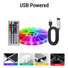 44 Keys RGB LED Strip Lights Color Changing USB Powered LED Light Strip With Remote Control For Bedroom Room Decoration Halloween Party Decor - 44k-3535 RGB Strip - View 6