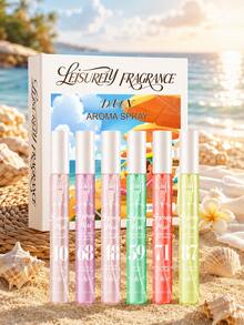 1/10pcs 10ml Brazilian Fragrance Spray Gift Set, Edisi Terbatas Semprotan Multi-Lapisan Portabel untuk Kenikmatan Tertinggi, Mengandung Minyak Esensial Alami yang Segar dan Menawan, Memancarkan Aroma Kelapa, Bunga, Buah, dan Jeruk - Multi Aroma - View 5