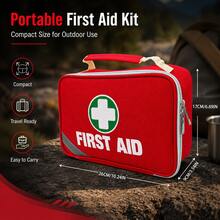 Car, Travel And Home First Aid Kit, 348 Pieces, Large Hard Shell Case, Multi-Compartment Large Capacity First Aid Bag, Suitable For Emergencies, Survival And Camping - View 3