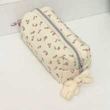 1PC Fresh Floral Pattern Pencil Case Without Pendant, Cute Student Desktop Stationery Storage Bag, Back To School Essential, Stationery Supplies, Pencil Pouch, School Bag - Fresh Floral Print - View 5