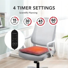 Hailicare USB Heated Seat Cushion 4 Temp Timer, Soft Warm Pad For Office Car, Washable Low Voltage - Seat Cushion - View 4