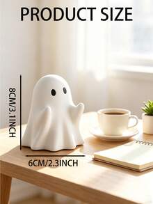 2/1pc Mini Ghost Desktop Ornament, Creative Spooky Halloween Decoration, Cute Playful Ghost Figurine, Suitable For Office And Desk, Fun Novelty Desktop Decor, Perfect Halloween Party Accessory, Unique Gift For Friends - A - View 6
