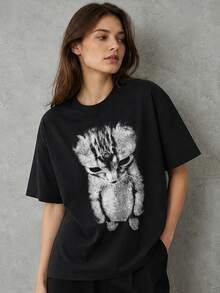 Women T-Shirts - 黑色 - 查看 1
