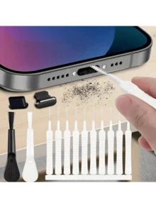 10/14/20pcs/Set Multi-Function Phone Interface Cleaning Tool Set, Includes USB Port And Speaker Dust Cleaning Tools, Equipped With Soft Brush To Easily Clean Speaker And Earphone Port Crevices, Essential Accessory For Portable Phone Maintenance And Cleaning. Travel Essentials, Halloween - Multiple Styles - View 12
