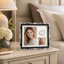 1PC Combined Photo Frame For 3 Inch & 7 Inch Photos, Unique Creative Picture Frame, High Aesthetic Design Desktop Ornament For Home, Office & Room Decor - A - View 2