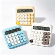 DELI TE36 Calculator Multifunction Calculator Clear Large Screen Minimalist Business Desktop Calculator Durable Keypad Financial Statistical Calculator, Home Office Student Children, 3 Colors - Default - View 1