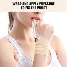 1pc Adjustable Thumb Immobilizer Wrist Support Brace, Ultra-Thin Breathable, Suitable For Gaming, Sports, Office Work - Beige - View 4
