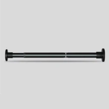 1pc Stainless Steel Black 20.47-32.28 Inch Telescopic Rod, Wardrobe Hanging Rod, No-Drill Shower Curtain Rod, Adjustable Clothes Drying Rack, Horizontal Clothes Rack Bar - Stainless Steel Black/52-82cm/20.47-32.28in - View 10