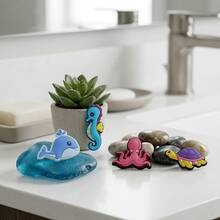 Set 16 Buah: Gantungan Sepatu PVC Warna-warni dengan Tema Kartun Kelautan - Aksesori dan Hadiah yang Cocok untuk Sepatu Bakiak, Sepatu Pantai, dan Sandal - MultiWarna - View 3